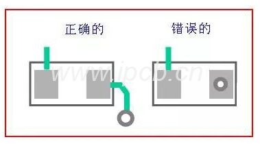 過孔最好不要打在焊盤上